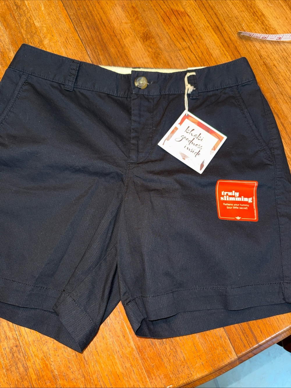 Dockers Navy Slim Fit Flat-Front Shorts - Picture 2 of 8